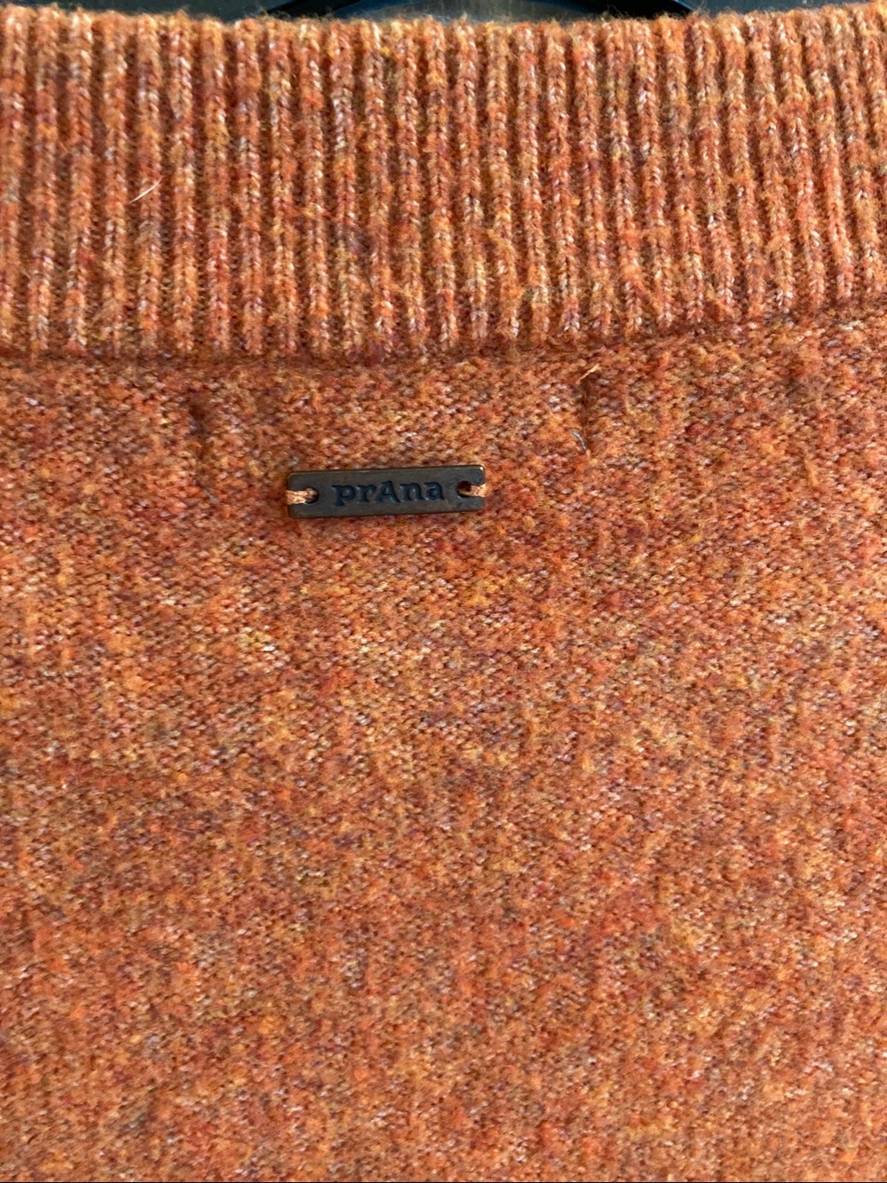 prAna Autumn Orange Crewneck Sweater - Picture 4 of 7
